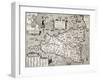 Antique Map Of Sicily With Syracuse Detail-marzolino-Framed Art Print