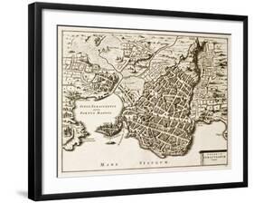 Antique Map Of Syracuse, Sicily-marzolino-Framed Art Print