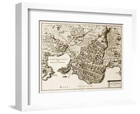 Antique Map Of Syracuse, Sicily-marzolino-Framed Art Print