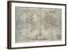 Antique Map of the world according to the newest discoveries and from the most exact observations-Hermann Moll-Framed Giclee Print