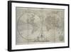 Antique Map of the world according to the newest discoveries and from the most exact observations-Hermann Moll-Framed Giclee Print