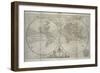 Antique Map of the world according to the newest discoveries and from the most exact observations-Hermann Moll-Framed Giclee Print