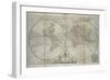 Antique Map of the world according to the newest discoveries and from the most exact observations-Hermann Moll-Framed Giclee Print