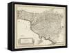 Antique Map of Tuscany-null-Framed Stretched Canvas