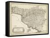 Antique Map of Tuscany-null-Framed Stretched Canvas