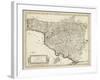 Antique Map of Tuscany-null-Framed Art Print