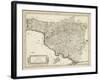 Antique Map of Tuscany-null-Framed Art Print