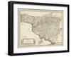 Antique Map of Tuscany-null-Framed Art Print