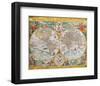 Antique Map, Orbis Terrarum, 1636-Jean Boisseau-Framed Premium Giclee Print