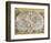 Antique Map, Orbis Terrarum, 1636-Jean Boisseau-Framed Premium Giclee Print