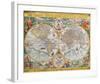 Antique Map, Orbis Terrarum, 1636-Jean Boisseau-Framed Premium Giclee Print