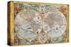 Antique Map, Orbis Terrarum, 1636-Jean Boisseau-Stretched Canvas