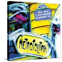 Antique Metro Sign, Paris-Tosh-Stretched Canvas