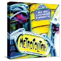 Antique Metro Sign, Paris-Tosh-Stretched Canvas