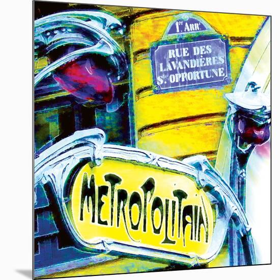 Antique Metro Sign, Paris-Tosh-Mounted Art Print