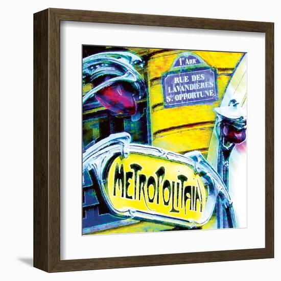 Antique Metro Sign, Paris-Tosh-Framed Art Print