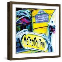 Antique Metro Sign, Paris-Tosh-Framed Art Print