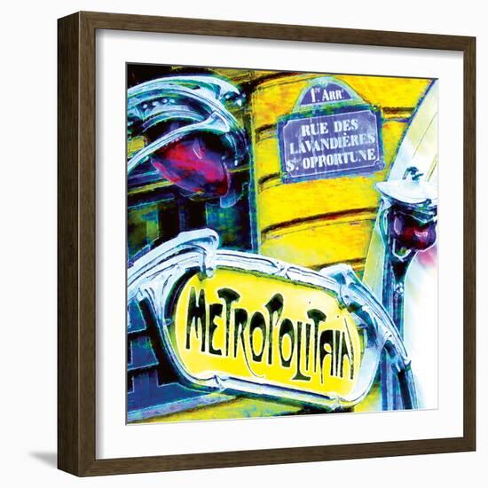 Antique Metro Sign, Paris-Tosh-Framed Art Print