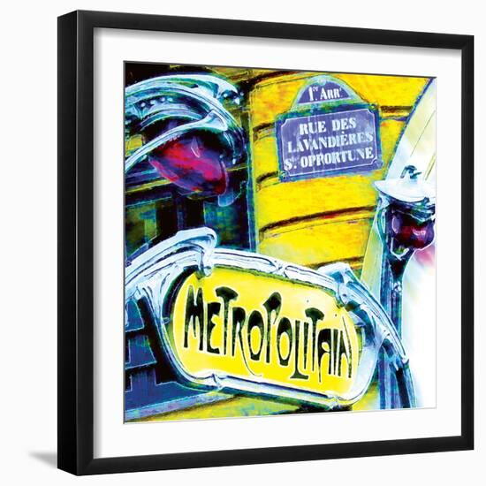 Antique Metro Sign, Paris-Tosh-Framed Art Print