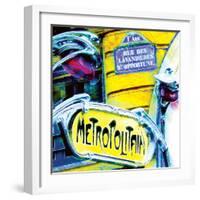 Antique Metro Sign, Paris-Tosh-Framed Art Print