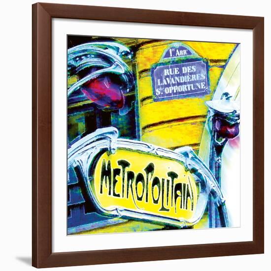 Antique Metro Sign, Paris-Tosh-Framed Art Print