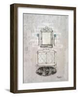 Antique Mirrored Bath I-Tiffany Hakimipour-Framed Art Print