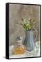 Antique Perfume Bottle with Antique Jug Filled with Spring Blossom-Amd Images-Framed Stretched Canvas