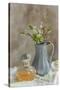 Antique Perfume Bottle with Antique Jug Filled with Spring Blossom-Amd Images-Stretched Canvas