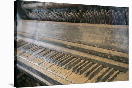 Antique Piano, Ellis Island, New York, New York. Usa-Julien McRoberts-Stretched Canvas