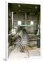 Antique Plow in an Old Wooden Barn, Joliet, Illinois, USA. Route 66-Julien McRoberts-Framed Photographic Print