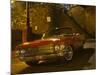 Antique Red Cadillac Parked in the Historic District, Savannah, Georgia, USA-Joanne Wells-Mounted Photographic Print