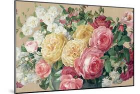 Antique Roses on Tan Crop-Danhui Nai-Mounted Art Print