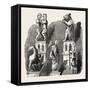 Antique Sculptures at Magdalen College, Oxford, UK-null-Framed Stretched Canvas