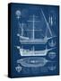 Antique Ship Blueprint I-Vision Studio-Stretched Canvas