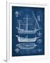 Antique Ship Blueprint I-Vision Studio-Framed Art Print