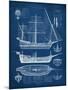 Antique Ship Blueprint I-Vision Studio-Mounted Art Print