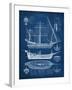 Antique Ship Blueprint I-Vision Studio-Framed Art Print