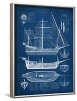 Antique Ship Blueprint I-Vision Studio-Framed Art Print