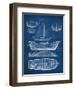 Antique Ship Blueprint II-Vision Studio-Framed Art Print