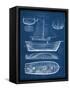 Antique Ship Blueprint II-Vision Studio-Framed Stretched Canvas