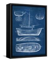 Antique Ship Blueprint II-Vision Studio-Framed Stretched Canvas