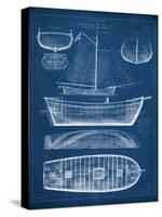 Antique Ship Blueprint II-Vision Studio-Stretched Canvas