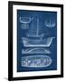 Antique Ship Blueprint II-Vision Studio-Framed Art Print