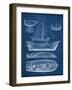 Antique Ship Blueprint II-Vision Studio-Framed Art Print