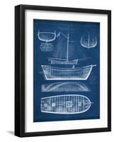 Antique Ship Blueprint II-Vision Studio-Framed Art Print