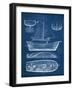 Antique Ship Blueprint II-Vision Studio-Framed Art Print