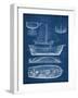 Antique Ship Blueprint II-Vision Studio-Framed Art Print