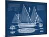Antique Ship Blueprint III-Vision Studio-Mounted Art Print
