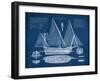 Antique Ship Blueprint III-Vision Studio-Framed Art Print