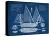 Antique Ship Blueprint III-Vision Studio-Stretched Canvas